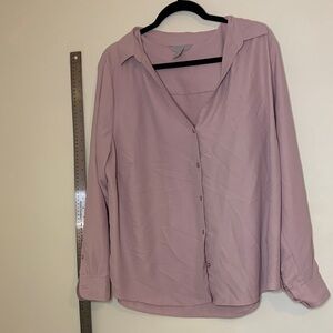 Women's Mauve Button-Up Blouse